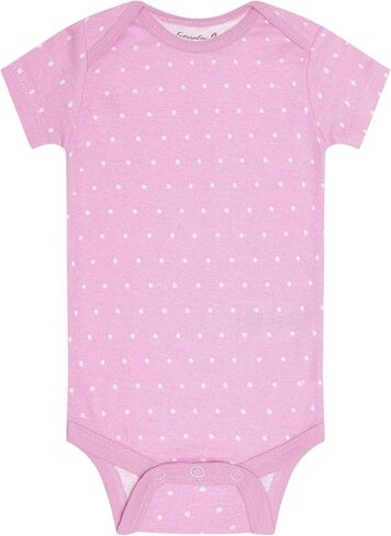 EVERYDAY KIDS 7 Pack Baby Bodysuits for Girls; 100% Soft Cotton Baby Girl Bodysuit; 3 Sturdy Snaps for Diapering in Saudi Arabia