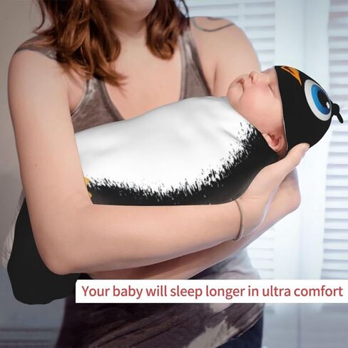 Personality Cartoon PenguinNewborn Swaddling Blanket Beanie Hat Funny Blanket Sleeping Bag New Born Sleep Sacks for Boys Girls in Saudi Arabia