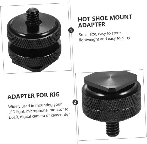1/4 بوصة محول تركيب الحذاء الساخن 4 قطع محول برغي كاميرا مزدوج لحامل ضوء ثلاثي القوائم DSLR متوافق مع شاشات الكاميرا والميكروفونات وأضواء LED in Saudi Arabia