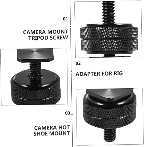 1/4 بوصة محول تركيب الحذاء الساخن 4 قطع محول برغي كاميرا مزدوج لحامل ضوء ثلاثي القوائم DSLR متوافق مع شاشات الكاميرا والميكروفونات وأضواء LED in Saudi Arabia