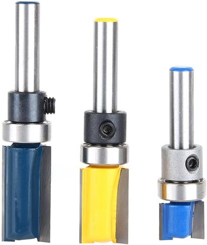 1/4 Shank Flush Trim Router Bit Bearing Cutter Flush Trim Bearing Trimmer for Woodworking Wood Hardwood MDF Acrylic in Saudi Arabia