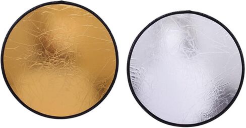 NUOBESTY 2Pcs Photo Light Reflector Disc Portable Studio Photography Prop with Metallic Panels for Outdoor and Indoor Shadow-Lightening in Saudi Arabia