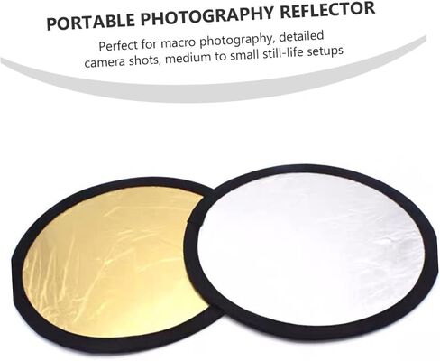 NUOBESTY 2Pcs Photo Light Reflector Disc Portable Studio Photography Prop with Metallic Panels for Outdoor and Indoor Shadow-Lightening in Saudi Arabia