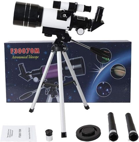 Monoculars Telescope, Astronomical Telescope for Beginners Adults， 150X Portable Reflector with Adjustable Tripod HD 300/70Mm for Sky/Star/Moon/Birds Watching， B in Saudi Arabia