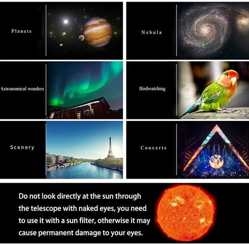 Monoculars Telescope, Telescope for Adults Beginners， 70mm Aperture 400mm Astronomical Refractor Telescope with Smartphone Adapter and Tripod and Backpack T in Saudi Arabia