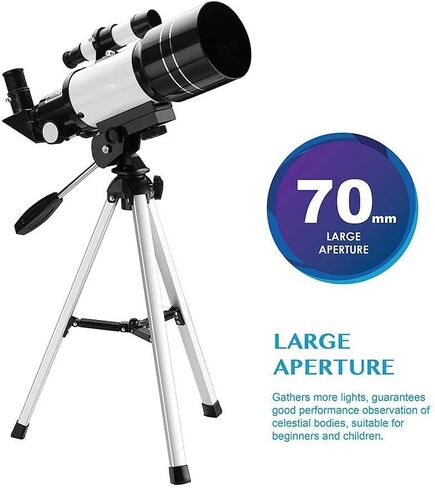 Monoculars Telescope, Telescope for Adults Beginners， 70mm Aperture BAK4 Prism Lens 400mm Astronomical Refractor Telescope for Astronomy with Smartphone Mou in Saudi Arabia