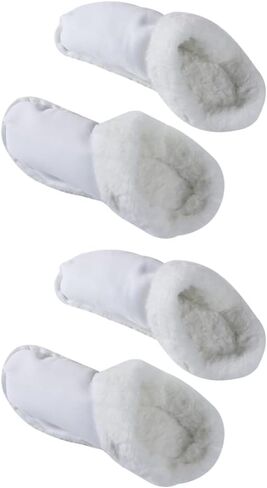 2 Pairs Winter Clogs Liner Plush Fur Winter Clog Shoes Lining Slip- on Clog Bootie Sock Warm House Slippers Fleece Lining for Outdoor Indoor Garden Clogs Size 35-36 White in Saudi Arabia
