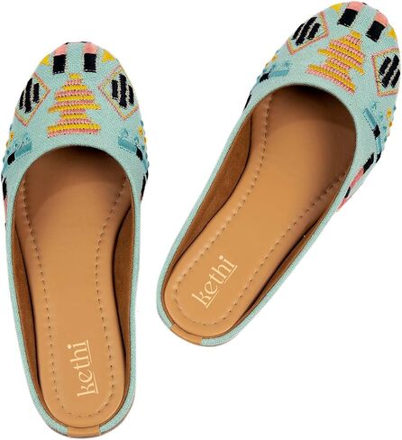 Kethi Women’s Handcrafted Floral Embroidered Ethnic Juttis | Traditional Slip-On Mojaris with Soft Cushioned Insole | Casual & Festive Wear Footwear in Saudi Arabia