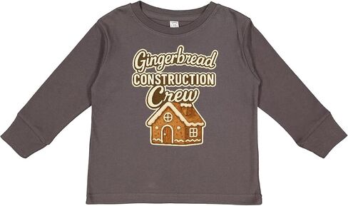 تي شيرت Inktastic Gingerbread Construction Crew لعيد الميلاد للأطفال الصغار بأكمام طويلة in Kuwait