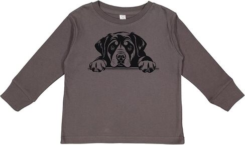تي شيرت Inktastic Peeking Rottweiler للأطفال الصغار بأكمام طويلة in Kuwait