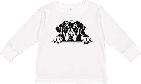 inktastic Peeking Rottweiler Toddler Long Sleeve T-Shirt in Saudi Arabia