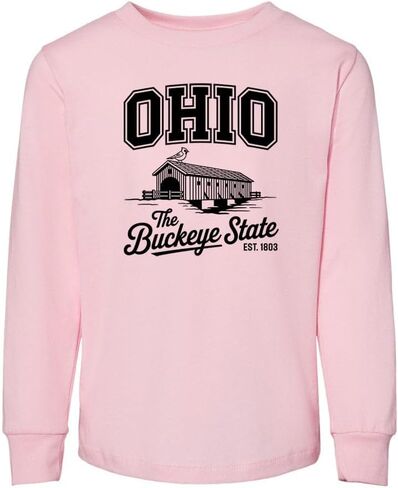 Buckeye State Ohio Toddler Kids Long Sleeve T-Shirt in Saudi Arabia