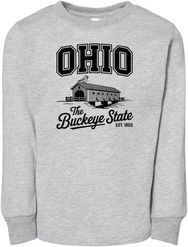 تي شيرت بأكمام طويلة للأطفال الصغار من Buckeye State Ohio in Kuwait