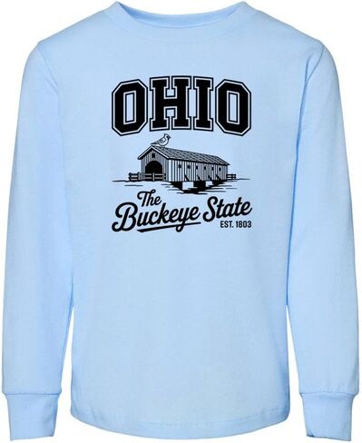 Buckeye State Ohio Toddler Kids Long Sleeve T-Shirt in Saudi Arabia