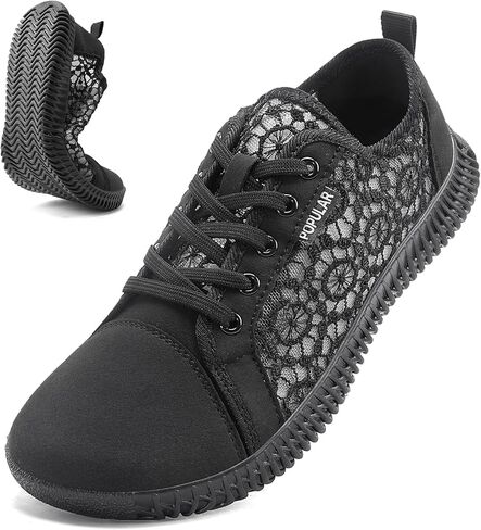 أحذية نسائية واسعة عند الأصابع بدون سقوط وغير قابلة للانزلاق، أحذية رياضية واسعة للغاية وخفيفة للغاية تسمح بمرور الهواء، أحذية رياضية كاجوال للمدربين أثناء السفر والعمل in Kuwait