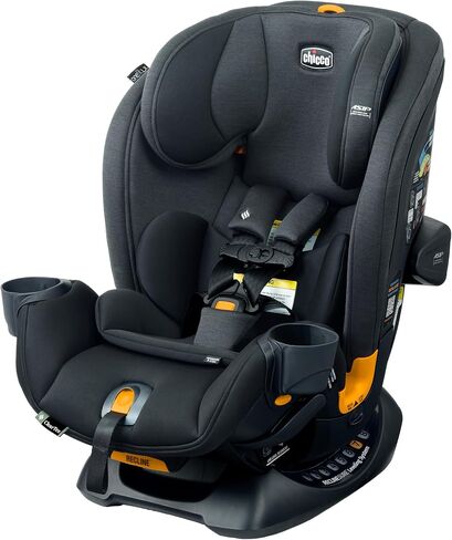 مقعد السيارة Chicco OneFit LX ClearTex الكل في واحد مع تركيب LeverLock، تصميم نحيف، مقعد سيارة قابل للتحويل، مقعد للرضع والأطفال بوزن 5-100 رطل | أبنوسي/أسود in Saudi Arabia