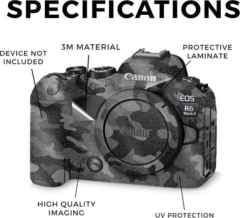 غلاف كاميرا لامع لامع متوافق مع كاميرا Canon EOS R6 Mark II (2022) - وردي صلب - غطاء لاصق واقٍ من الفينيل الفاخر 3M - سهل الاستخدام | صُنع في الولايات المتحدة الأمريكية بواسطة MightySkins in Saudi Arabia