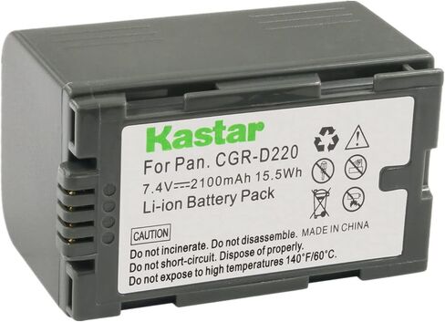 Kastar 2-Pack CGR-D16 Battery Replacement for Panasonic NV-GS7, NV-GS11, NV-GS15, NV-GS33, NV-GX7, NV-M20, NV-MD9000, NV-MG3, NV-MX3EN, NV-MX1, NV-MX2, NV-MX3, NV-MX5, NV-MX7, NV-MX7DEN Camera in Saudi Arabia