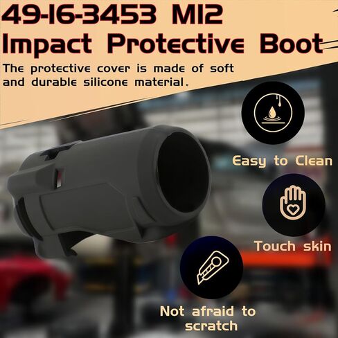 49-16-3453 Impact Protective Boot for Milwaukee M12 FUEL 1/4" Hex Impact Driver 3453-20 - Replacement Protective Cover Case (1 Pack) (Black) in Saudi Arabia
