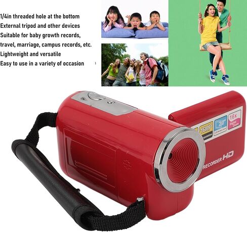 Bewinner Video Camera Camcorder, Full HD 1080P Camcorder 16MP 16X Digital Zoom Video Camera, DV Vlogging Camera with 2in Screen (8GB) in Saudi Arabia