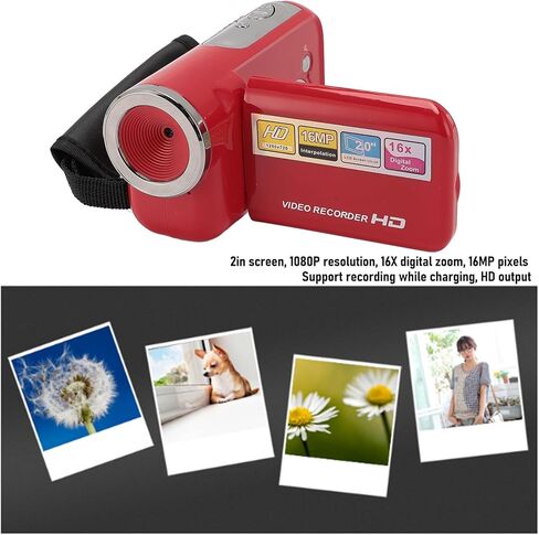 Bewinner Video Camera Camcorder, Full HD 1080P Camcorder 16MP 16X Digital Zoom Video Camera, DV Vlogging Camera with 2in Screen (8GB) in Saudi Arabia