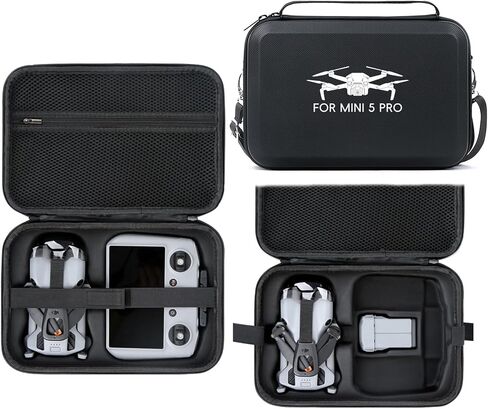 Mini 5 Pro Storage Case, Portable Carrying Bag for DJI Mini 5 Pro Drone, RC 2 Controller, Battery and Accessories (Black) in Kuwait