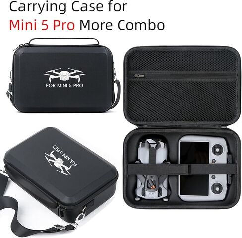 Mini 5 Pro Storage Case, Portable Carrying Bag for DJI Mini 5 Pro Drone, RC 2 Controller, Battery and Accessories (Black) in Kuwait