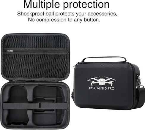 Mini 5 Pro Storage Case, Portable Carrying Bag for DJI Mini 5 Pro Drone, RC 2 Controller, Battery and Accessories (Black) in Kuwait