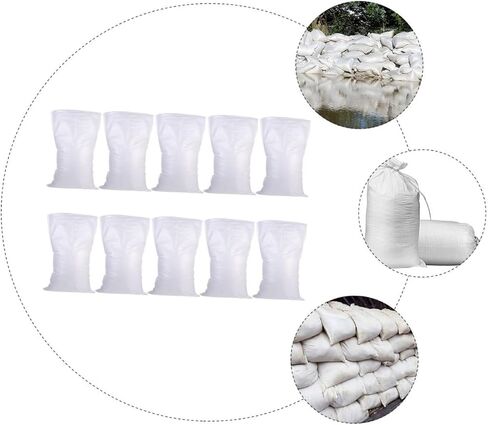 10Pcs Woven Flood Sandbags Heavy Duty for Flood Control Durable Flood for Outdoor Use Reusable and Versatile in Saudi Arabia
