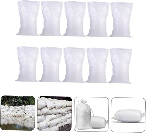 10Pcs Woven Flood Sandbags Heavy Duty for Flood Control Durable Flood for Outdoor Use Reusable and Versatile in Saudi Arabia