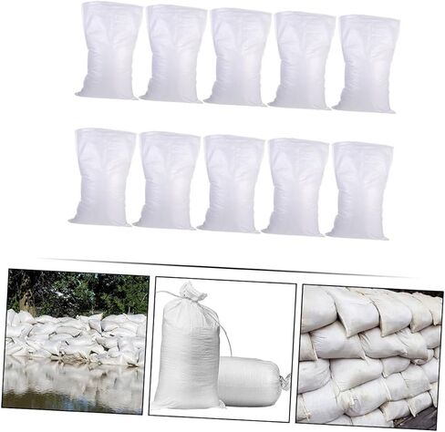 10Pcs Woven Flood Sandbags Heavy Duty for Flood Control Durable Flood for Outdoor Use Reusable and Versatile in Saudi Arabia