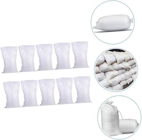10Pcs Woven Flood Sandbags Heavy Duty for Flood Control Durable Flood for Outdoor Use Reusable and Versatile in Saudi Arabia