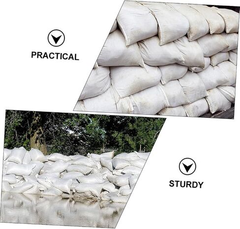 10Pcs Woven Flood Sandbags Heavy Duty for Flood Control Durable Flood for Outdoor Use Reusable and Versatile in Saudi Arabia