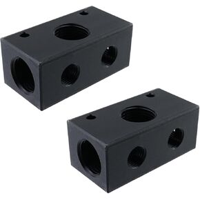 Air Manifold,4 Way 3 Port Air Compressor Manifold,Air Hose Inline Manifold Block Splitter,Pneumatic Manifold Air Distribution Connector for Pneumatic Air Compressor in Kuwait