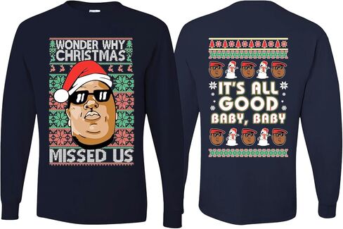 wild custom apparel Why Chirstmas Missed Us Its Good Baby Baby Ugly Christmas Crewneck Long Sleeve in Saudi Arabia