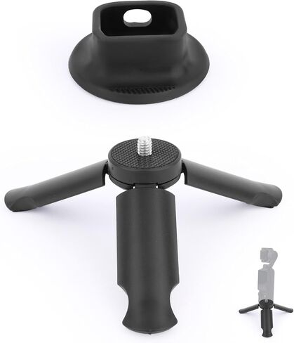 حامل ثلاثي القوائم صغير لـ DJI Osmo Pocket 3 & 2، حامل سطح المكتب مع قاعدة دعم مضادة للانزلاق حامل ثلاثي القوائم مدمج لسطح الطاولة لملحقات DJI Osmo Pocket 3 (أسود) in Saudi Arabia