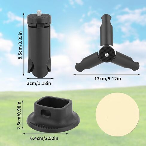 حامل ثلاثي القوائم صغير لـ DJI Osmo Pocket 3 & 2، حامل سطح المكتب مع قاعدة دعم مضادة للانزلاق حامل ثلاثي القوائم مدمج لسطح الطاولة لملحقات DJI Osmo Pocket 3 (أسود) in Saudi Arabia