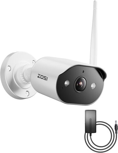 كاميرا ZOSI WiFi 6 2K الإضافية، كاميرا أمان مدمجة 3 ميجابكسل مع مصدر طاقة، رؤية ليلية، صوت ثنائي الاتجاه، متوافقة فقط مع نفس العلامة التجارية نظام تسجيل Wi-Fi 6 NVR الموديل: ZR08WU، ZR08WS، ZR08PP in Saudi Arabia