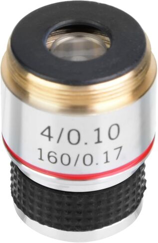 Hilitand 4X Achromatic Objective Lens Aluminum Alloy for Biological Microscope, Increased Contrast, Objective Lens in Saudi Arabia