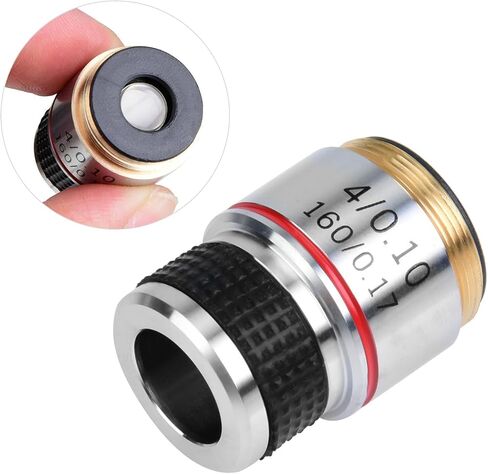 Hilitand 4X Achromatic Objective Lens Aluminum Alloy for Biological Microscope, Increased Contrast, Objective Lens in Saudi Arabia