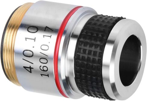 Hilitand 4X Achromatic Objective Lens Aluminum Alloy for Biological Microscope, Increased Contrast, Objective Lens in Saudi Arabia
