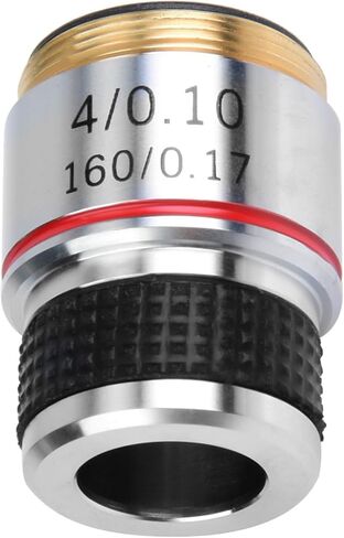 Hilitand 4X Achromatic Objective Lens Aluminum Alloy for Biological Microscope, Increased Contrast, Objective Lens in Saudi Arabia