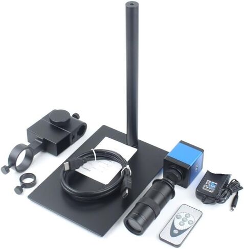 مجموعة مجهر 13MP 60FPS كاميرا مجهر فيديو رقمية صناعية أحادية العين 130X تكبير عدسة C-Mount محولات عدسة المجهر in Kuwait