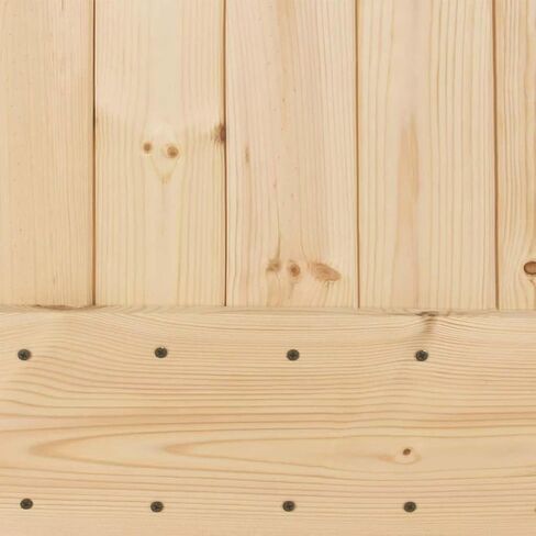 Solid Pine Wood Sliding Barn Door with Natural Finish, Space-Saving Design for Bedroom, Kitchen, Garage, Modern Rustic Interior Door for Wood and Concrete Walls in Saudi Arabia