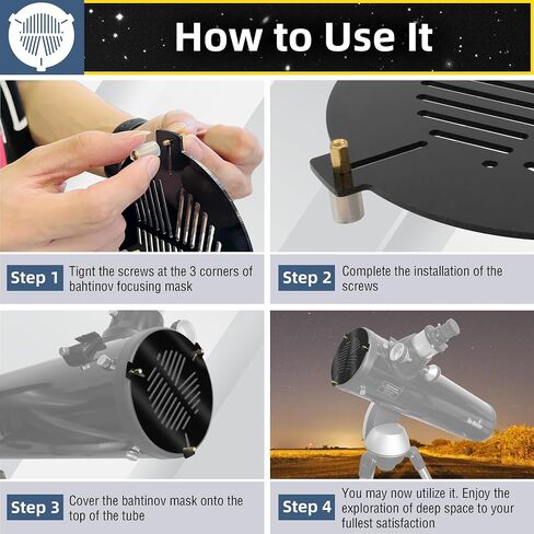 Alstar 1.25" 58 Degree 6mm Telescope Eyepiece - Bundle with - Bahtinov Mask Focusing Mask in Saudi Arabia