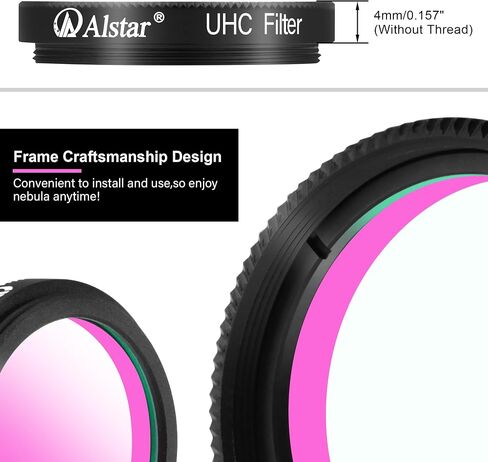 Alstar 1.25" 58 Degree 7mm Telescope Eyepiece - Bundle with - 1.25" UHC (Ultra High Contrast) Filter in Saudi Arabia