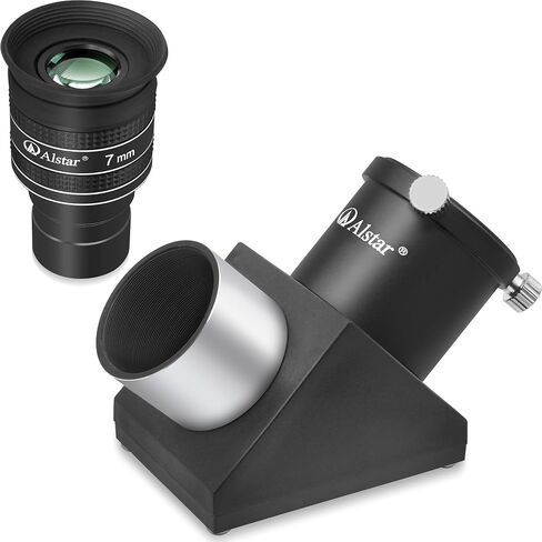 Alstar 1.25" 58 Degree 7mm Telescope Eyepiece - Bundle with - 1.25 inch 90 Degree Diagonal Mirror in Saudi Arabia
