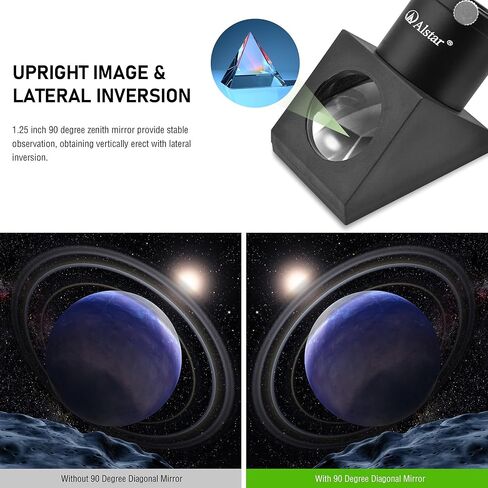Alstar 1.25" 58 Degree 7.5mm Telescope Eyepiece - Bundle with - 1.25 inch 90 Degree Diagonal Mirror in Saudi Arabia