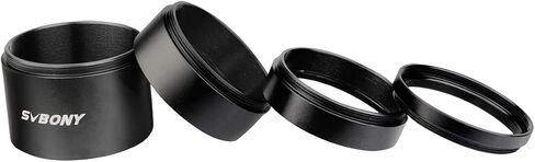 SVBONY SV119 Extension Tube Kit for Cameras and eyepieces 5mm 10mm 15mm 30mm M48x0.75 on Both Sides Bundle with SV130 M48 Male to M42 Male Telescope Adapter Knurling Design Black in Saudi Arabia