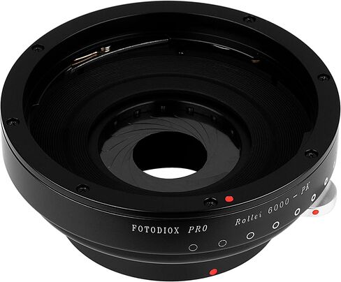 Fotodiox Pro Lens Mount Adapter with Built-in Aperture Control Iris - Compatible with Rollei (Rolleiflex) 6000 Series Lens to Pentax K (PK) Cameras in Saudi Arabia